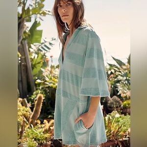 Free People Beach Charlton Romper Medium NEW Terry Beachy Pockets Swim Cover Up